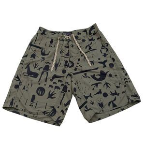 Patagonia Wavefarer Board Shorts Mens 32 Green Lightweight Beach Casual Outdoor